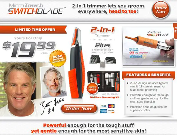micro touch switchblade hair trimmer