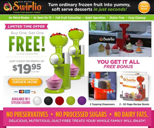 Big Boss Swirlio Frozen Dessert Maker & Reviews