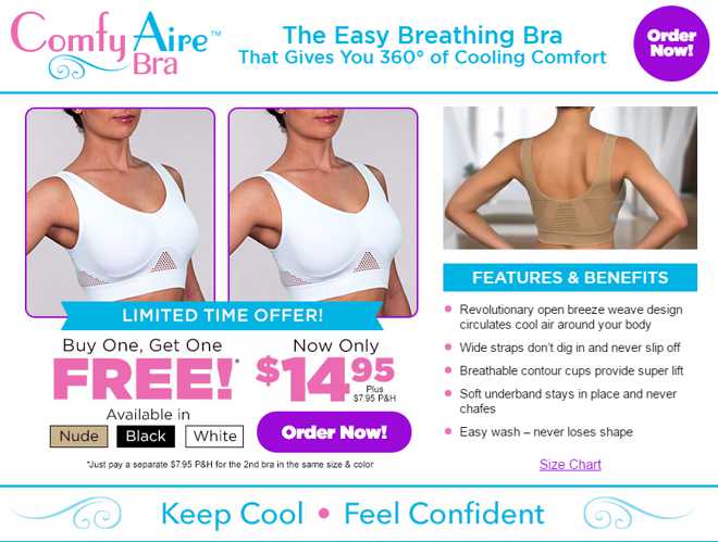 Bunne Air Bra, Instacool Liftup Air Bra, Bunne - brasier de aire