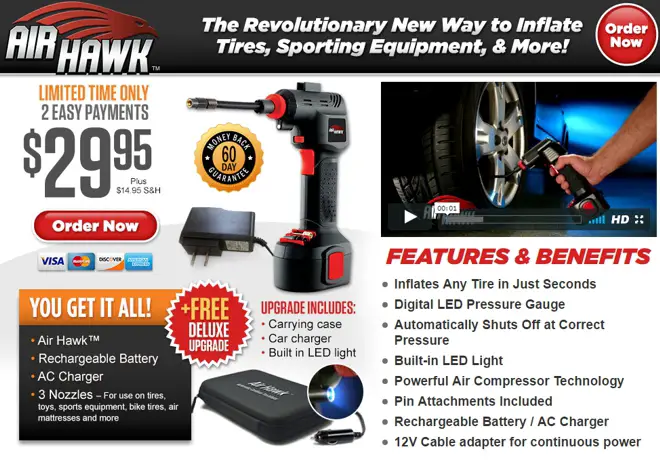 air hawk pro car tyre inflator