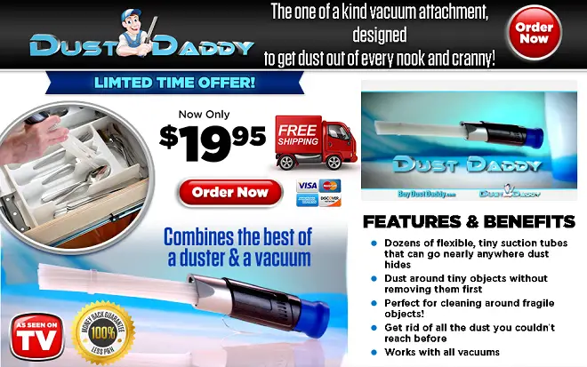 Dust Daddy - The One Of A Kind Vacuum Attachment