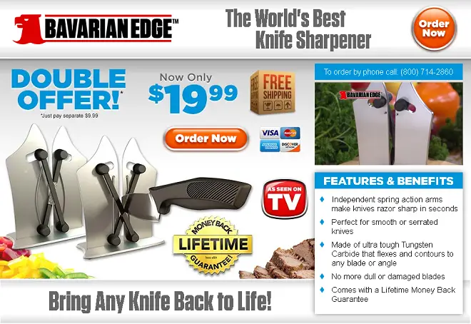  Official As Seen On TV Bavarian Edge Kitchen Knife