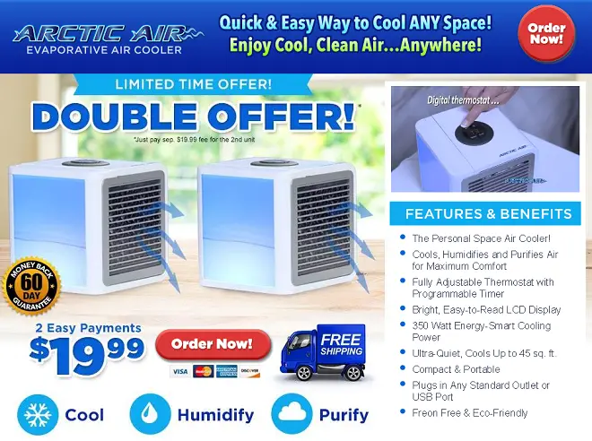 as seen on tv arctic air ultra evaporative air cooler