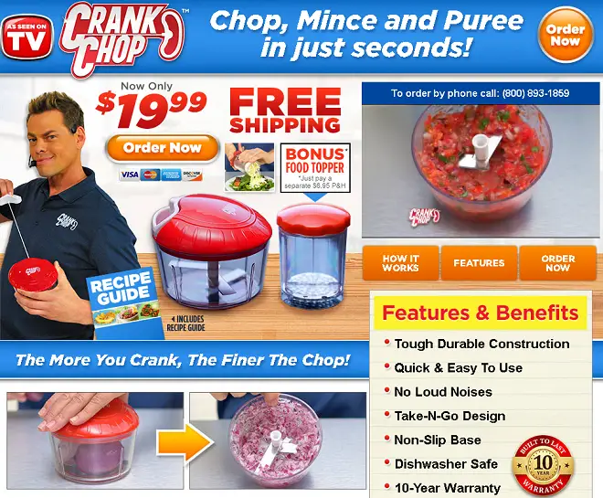 Crank Chop - Handheld Food Processor