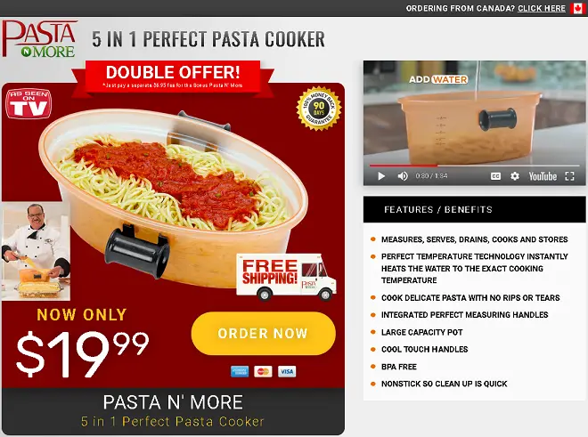 Pasta N More by Emson 5-in-1 Nonstick Microwave Cooker As Seen On TV 