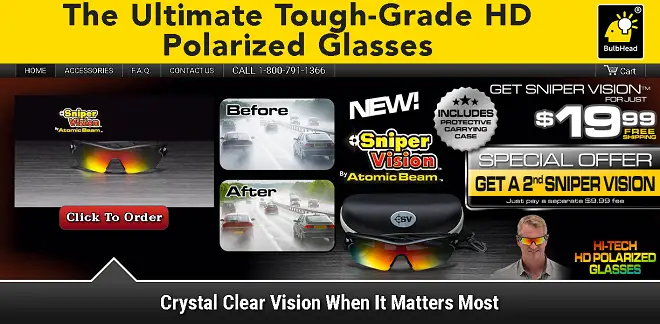 BattleVision Polarized Anti-Glare Glasses | As Seen on TV | BattleVision