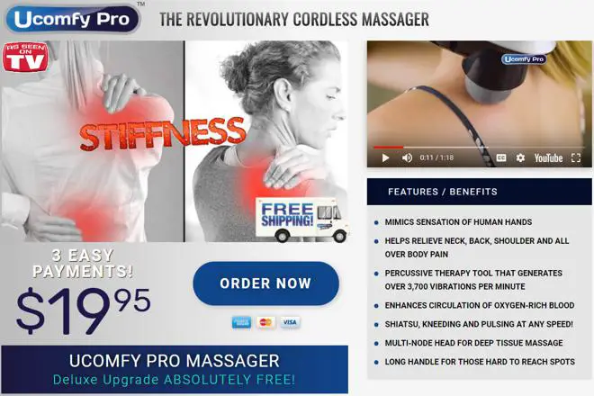 Ucomfy Pro Handheld Cordless Massager