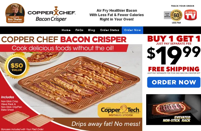 Square Copper Oven Crisper Tray for Bacon Air Crisper Pan - China