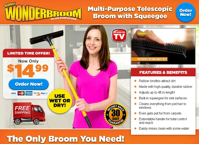 Pet Hair Remover Rubber Broom With Squeegee Carpet Rake - Temu