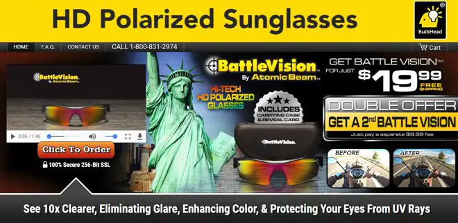 Battle Vision Polarized Sunglasses Deluxe Bundle, 59% OFF