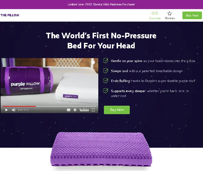 The Purple® Pillow - The Most Supportive Pillow Science Can Dream Up