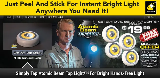 atomic beam tap light review