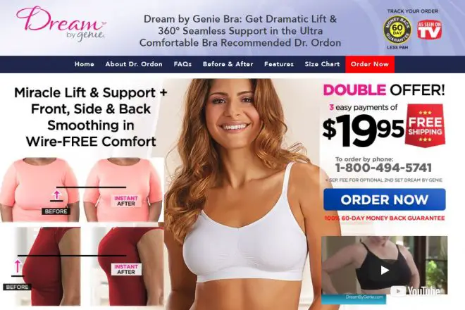 As Seen On Tv Dream By Genie Bra Seamless Pullover Bra With Adjustable  Lift-Padded Nude-Medium (Bust 35-37) 