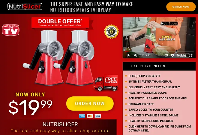 Nutri Slicer As Seen On Tv Food Chopper