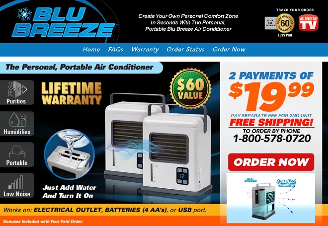 blu breeze air cooler