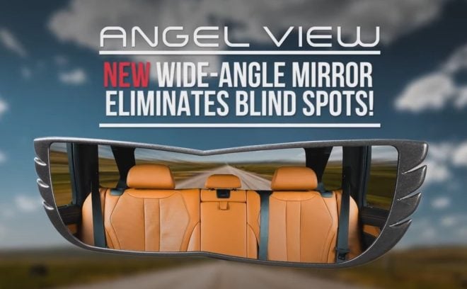  Customer reviews: Angel View Wide-Angle Rearview Mirror, As  Seen On TV Black Convex Car Mirror Installs in Seconds and Fits Most Cars,  SUVs & Trucks, Holiday Gift