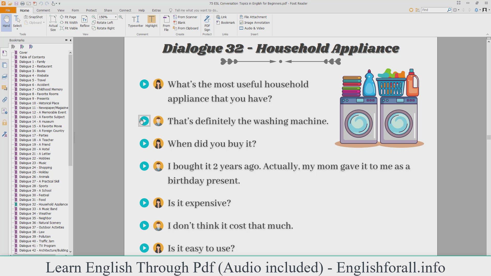'Video thumbnail for English Conversation About Household Appliance'